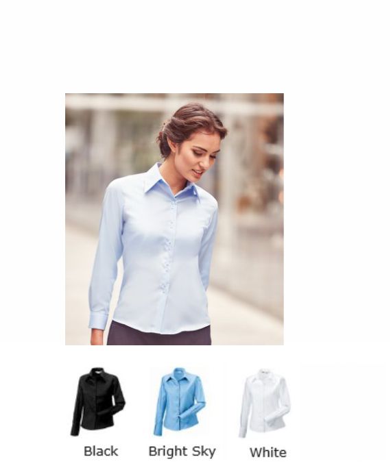 Russell Collection 956F Ladies L/ Sleeve Non Iron Shirt  Russell Collection 956F Ladies L/ Sleeve Non Iron Shirt